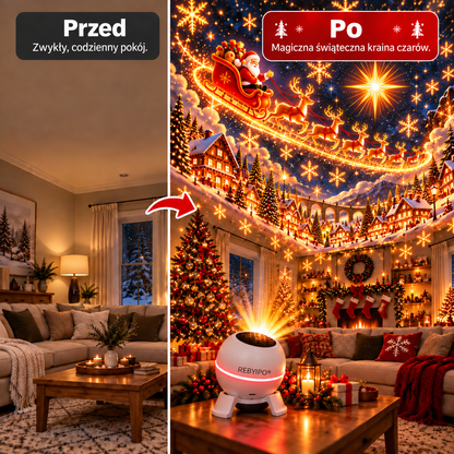 REBYIPO® 🎄 Świąteczny projektor świetlny – Wprowadź magię świąt do swojego domu! 🎊