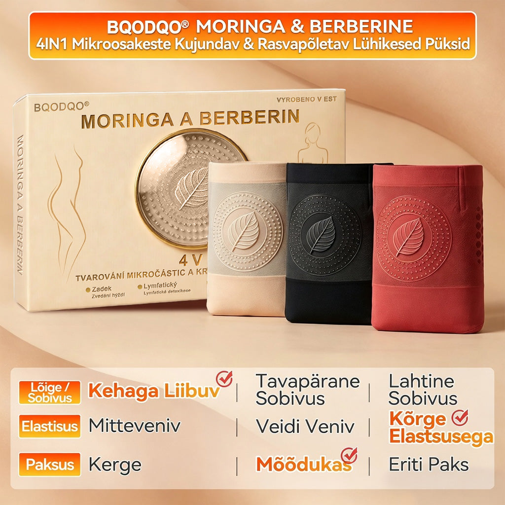 Ainult ametlik pood -70% 🔥 BQODQO® 👨‍⚕️4-in-1 šortsid – Salendab, toniseerib, põletab rasva  Moringa & berberiiniga | Nähtavad tulemused🍕