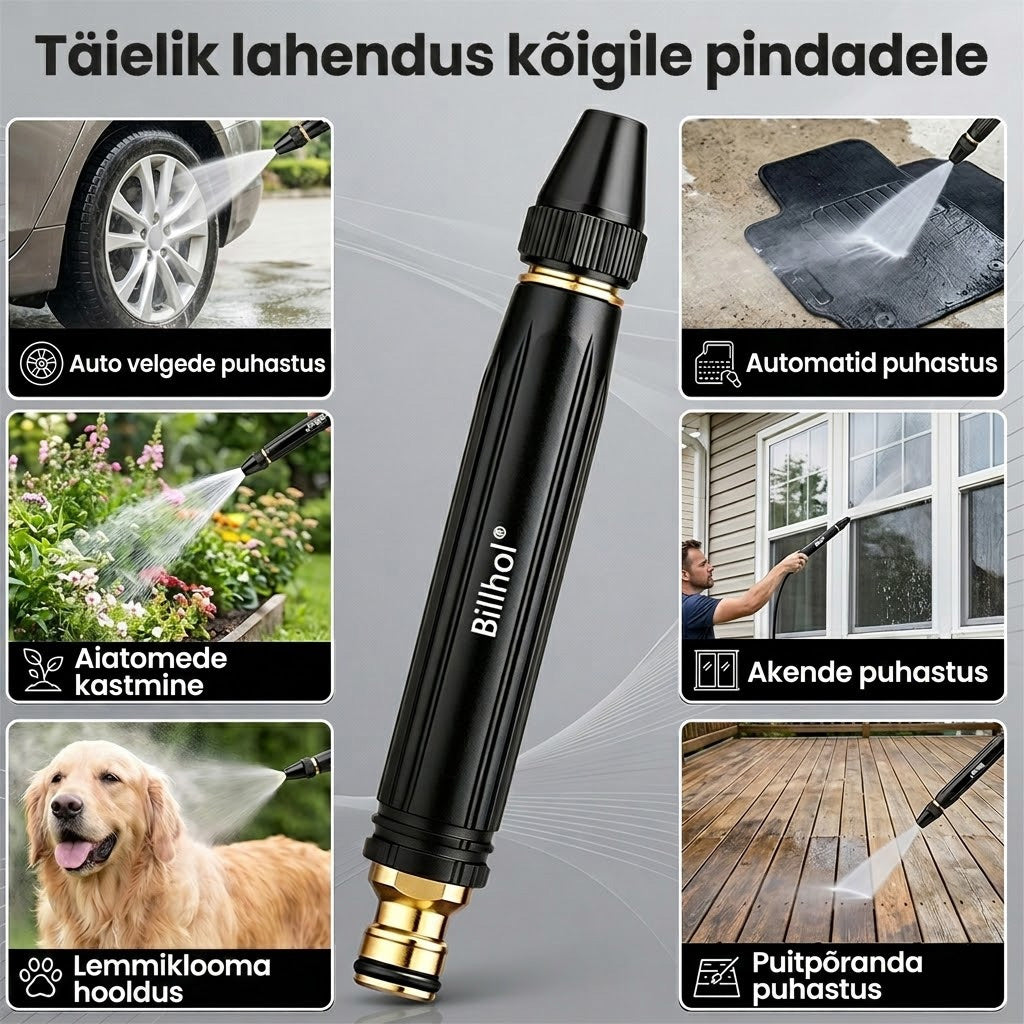 💥 VIIMANE VÕIMALUS: Ajaloo madalaim hind! │ Billhol® 💪 Kõrgsurvepuhastuspüstol – Maksimaalne võimsus autole ja aiale